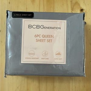 BCBGENERATION 6PC SHEET SET SZ QUEEN 
INCLUDES BONUS TWO PILLOWCASES